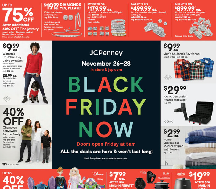 JC Penney Black Friday Deals