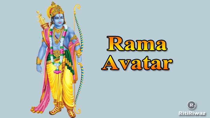 Illustration of Lord Rama holding a bow