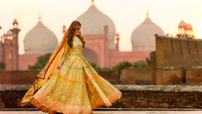 Yellow Bridal lehenga