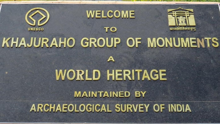 Khajuraho Temples plaque