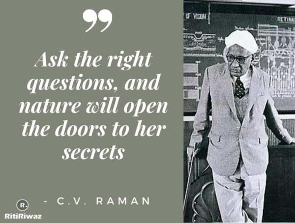 Popular C. V. Raman Quotes | RitiRiwaz