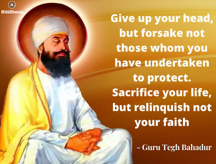 Guru Tegh Bahadur quotes