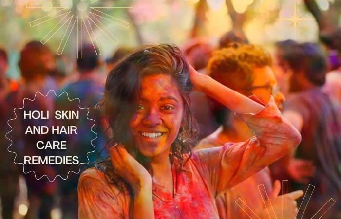 How to remove Holi colors from skin and hair