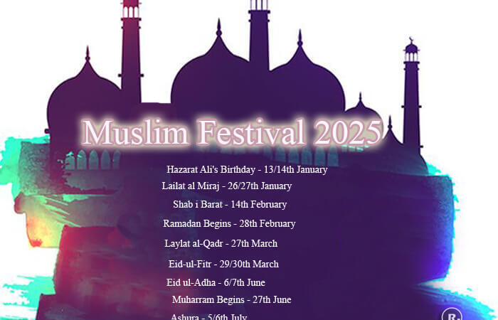 Muslim Festivals in India 2025