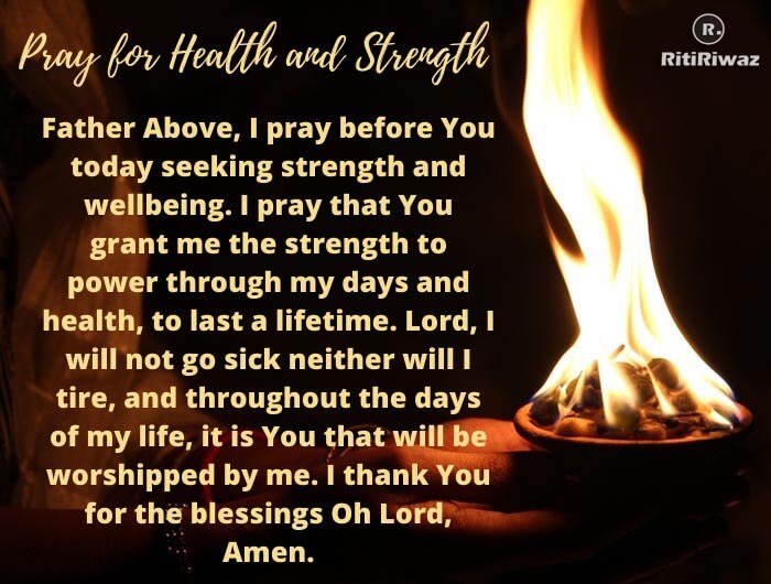 Pray for Health and Strength