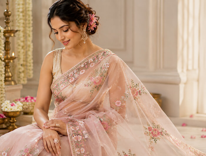 The Organza Saree Guide: Craftsmanship, Styling & Why It’s the Most Luxurious Designer Saree